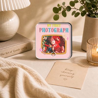 Personalized My First Photograph Theme Musical Fridge Magnet Newborn Baby Photo Frame Gift for New Parents & Baby Shower